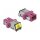 LWL Kupplung mit Laserschutzklappe SC Simplex Buchse zu SC Simplex Buchse Multimode violett