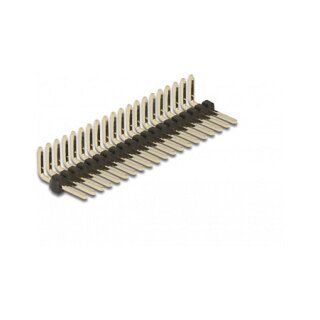 Stiftleiste 20 Pin, Rastermaß 1,27 mm, 1-reihig, gewinkelt, 5 Stück