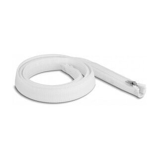 Geflechtschlauch mit Reißverschluss hitzebeständig 1 m x 20 mm weiß