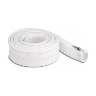 Geflechtschlauch mit Reißverschluss hitzebeständig 3 m x 30 mm weiß