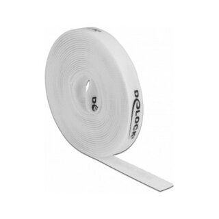 Klettband auf Rolle L 5 m x B 15 mm weiß