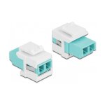 Keystone Modul LC Duplex Buchse zu LC Duplex Buchse aqua...