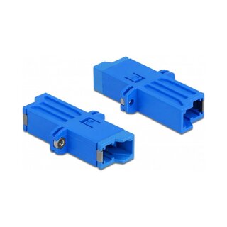LWL Kupplung E2000 Simplex Buchse zu Simplex Buchse Singlemode blau