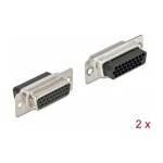 D-Sub HD 26 Pin Crimp Buchse, Metall, 2 Stück