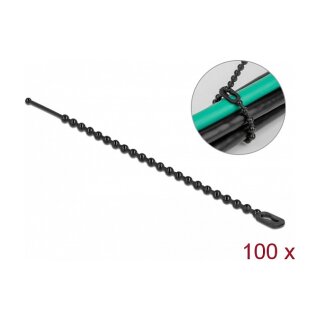 Blitzbinder wiederverwendbar L 100 x B 2,4 mm schwarz 100 Stück