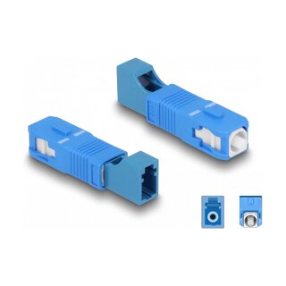 LWL Hybrid Kupplung SC Simplex Stecker zu LC Simplex Buchse blau