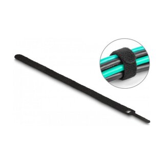 Klett-Kabelbinder L 250 x B 12 mm schwarz 10 Stück