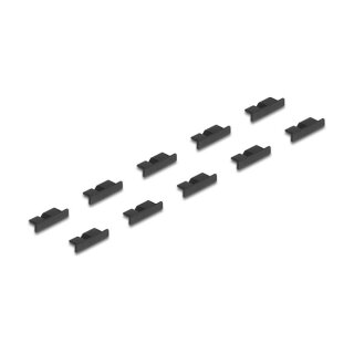 Staubschutz für USB 3.0 Typ Micro-B Buchse ohne Griff 10 Stück schwarz