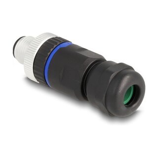 M12 Steckverbinder A-kodiert 5 Pin Stecker zur Montage mit Schraubanschluss