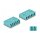 LWL Kupplung HD LC Hexaplex Buchse zu LC Hexaplex Buchse aqua