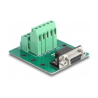 D-Sub 9 Pin Buchse zu Terminalblock für Hutschiene