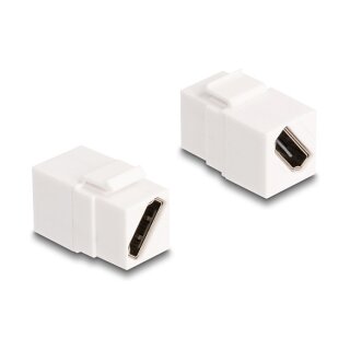 Keystone Modul HDMI Buchse zu Buchse diagonal 8K 60 Hz weiß
