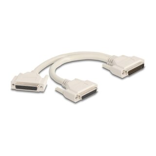 Adapter Y-Kabel Splitter D-Sub HD 44 Pin Stecker zu 2 x D-Sub HD 44 Pin Buchse mit Schrauben 30 cm