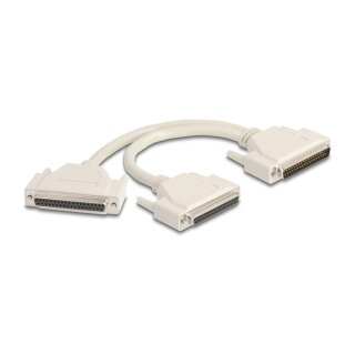 Adapter Y-Kabel Splitter D-Sub 37 Pin Stecker zu 2 x D-Sub 37 Pin Buchse mit Schrauben 30 cm