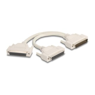 Adapter Y-Kabel Splitter D-Sub HD 50 Pin Stecker zu 2 x D-Sub HD 50 Pin Buchse mit Schrauben 30 cm