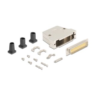 Sub-D Steckergehäuse 50 Pin aus Metall inklusive Steckerverbinder Stecker und Montagematerial