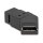 Keystone Modul Mini DisplayPort Einbaubuchse zu DisplayPort Buchse 45° gewinkelt 8K 30 Hz schwarz