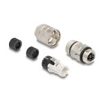 M12 Buchse 8 Pin X-kodiert feldkonfektionierbar Cat.6A