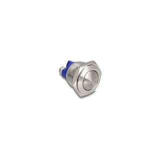 Drucktaster zum Einbau 16 mm 2 x Schraubklemme Taster gewölbt