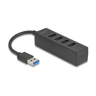 USB Hub 4 Port USB 5 Gbps mit 4 x USB Typ-A Buchse schwarz