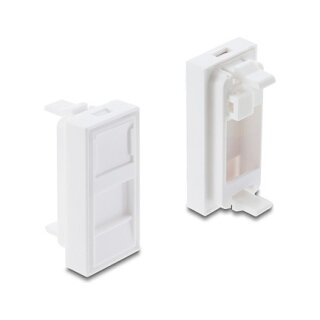 Easy 45 H-Modulblende für Keystone Modul 1 Port mit Staubschutzklappe 22,5 x 45 mm weiß