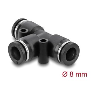Steckverbinder Pneumatik / Pneumatik Schnellsteckverbinder 8 mm mit zwei Befestigungslöchern T-Form