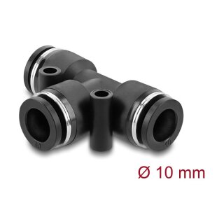 Pneumatik Steckverbinder 10 mm mit zwei Befestigungslöchern T-Form
