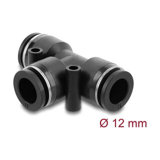 Pneumatik Steckverbinder 12 mm mit zwei Befestigungslöchern T-Form
