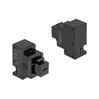 Keystone Modul mit USB Type-C™ Ladebuchse PD 20 W schwarz