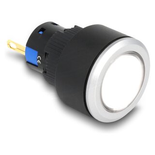 16 mm Kunststoff Signallampe weiß / Lötversion