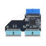 USB 5 Gbps Hub 20 Pin Pfostenbuchse zu 2 x USB 5 Gbps 20...