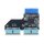 USB 5 Gbps Hub 20 Pin Pfostenbuchse zu 2 x USB 5 Gbps 20 Pin Pfostenstecker