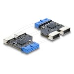 USB 5 Gbps Hub 20 Pin Pfostenbuchse zu 2 x USB 5 Gbps...