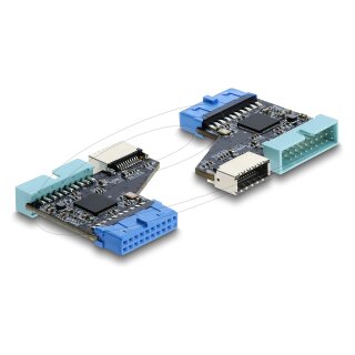USB 5 Gbps Hub 20 Pin Pfostenbuchse zu 1 x USB 5 Gbps 20 Pin Pfostenstecker und Type-E Key A Buchse