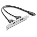 USB Typ-E Key A Stecker zu 2 x USB 5 Gbps Typ-A Buchse...