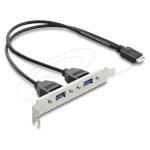 USB Typ-E Key B Stecker zu 2 x USB 5 Gbps Typ-A Buchse...