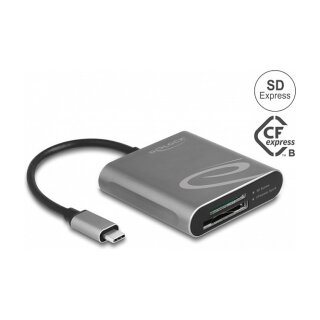 Delock USB Type-C™ Card Reader für SD Express und CFexpress Speicherkarten