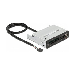 3.5" USB 2.0 Card Reader 5 Slot + 1 x USB 2.0 Typ-A Buchse