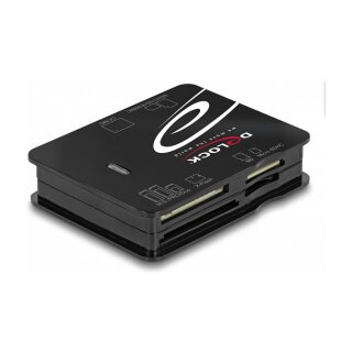 Delock USB 2.0 Card Reader für CF / SD / Micro SD / MS / xD / M2 Speicherkarten