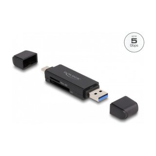 Card Reader SuperSpeed USB 5 Gbps USB Type-C™ / Typ-A für SD und Micro SD Speicherkarten