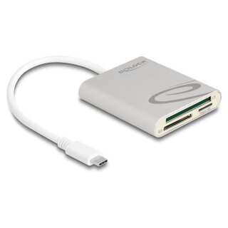 Delock Card Reader USB Type-C™ für Compact Flash, SD oder Micro SD Speicherkarten