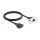 Delock Netzwerk Verlängerungskabel für Easy 45 Modul S/FTP RJ45 Buchse zu RJ45 Buchse Cat.6A 1 m schwarz / weiß