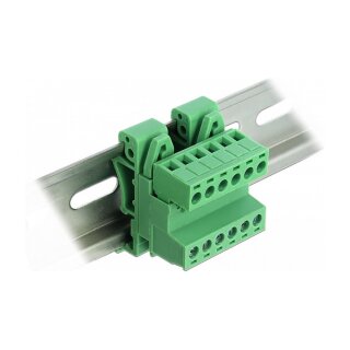 Terminalblock Set für Hutschienen 6 Pin mit Rastermaß 5,08 mm gewinkelt