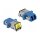 LWL Kupplung mit Laserschutzklappe LC Duplex Buchse zu LC Duplex Buchse Singlemode blau
