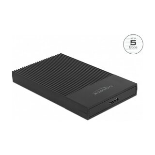 Delock Externes Gehäuse für 2.5? SATA HDD / SSD mit SuperSpeed USB Typ Micro-B Buchse - werkzeugfrei