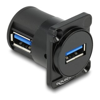 D-Typ Modul USB 2.0 Typ-A Buchse zu Buchse 90° gewinkelt