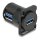 D-Typ Modul USB 2.0 Typ-A Buchse zu Buchse 90° gewinkelt
