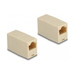 Adapter RJ45 Buchse zu RJ45 Buchse UTP beige