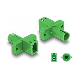 Delock LWL Hybrid Kupplung LC Simplex Buchse zu ST Simplex Buchse grün