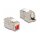 Keystone Modul RJ45 Buchse zu LSA Cat.6A werkzeugfrei mit roter Staubschutzkappe